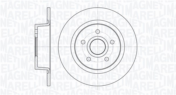 MAGNETI MARELLI Hátsó féktárcsa MBD0329_MM