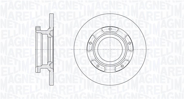 MAGNETI MARELLI MBD0345_MM Hátsó féktárcsa