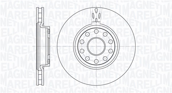 MAGNETI MARELLI Első féktárcsa MBD0354_MM