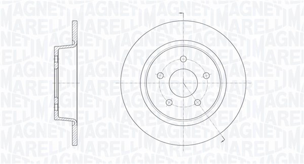 MAGNETI MARELLI Hátsó féktárcsa MBD0371_MM