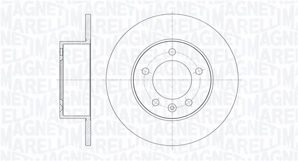 MAGNETI MARELLI Hátsó féktárcsa MBD0373_MM