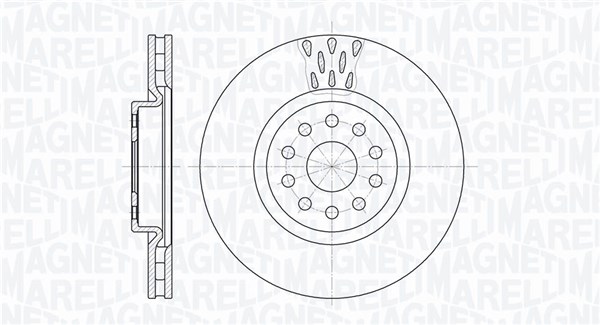 MAGNETI MARELLI Első féktárcsa MBD0374_MM