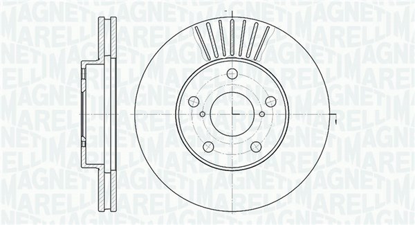 MAGNETI MARELLI Első féktárcsa MBD0444_MM