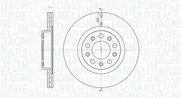 MAGNETI MARELLI Hátsó féktárcsa MBD0448_MM