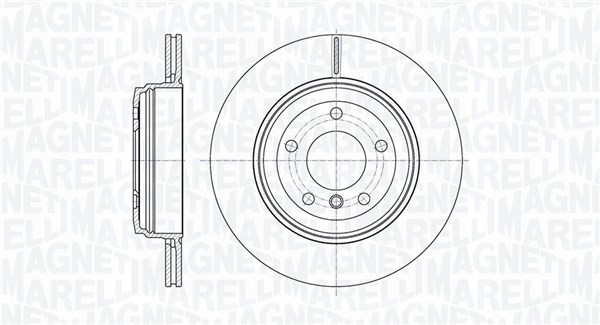 MAGNETI MARELLI Hátsó féktárcsa MBD0450_MM