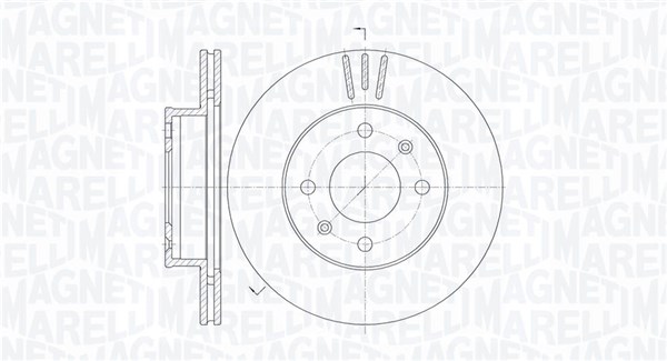 MAGNETI MARELLI Első féktárcsa MBD0454_MM