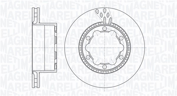 MAGNETI MARELLI Hátsó féktárcsa MBD0458_MM