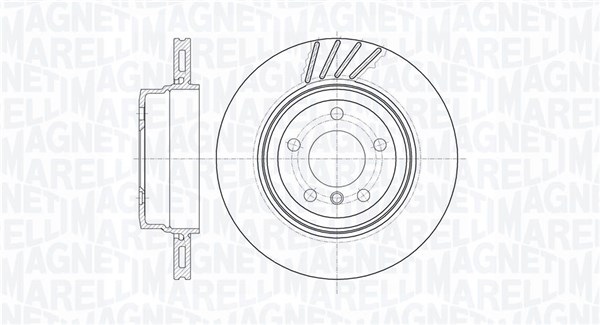 MAGNETI MARELLI Hátsó féktárcsa MBD0464_MM