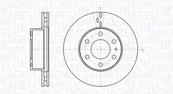 MAGNETI MARELLI Első féktárcsa MBD0482_MM