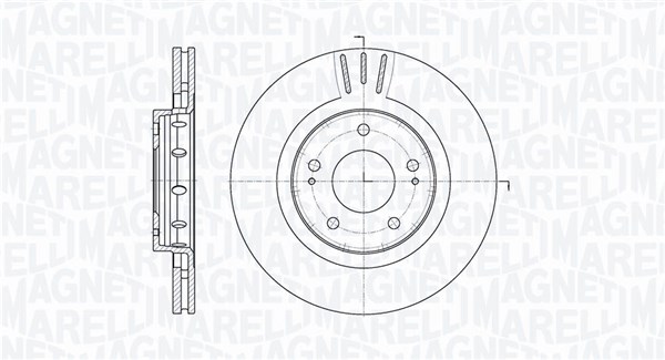 MAGNETI MARELLI Első féktárcsa MBD0574_MM