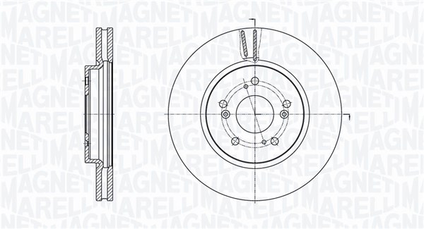 MAGNETI MARELLI Első féktárcsa MBD0584_MM