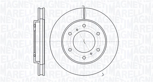 MAGNETI MARELLI Első féktárcsa MBD0586_MM