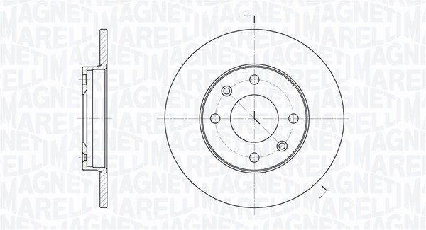 MAGNETI MARELLI MBD0691_MM Féktárcsa, mind