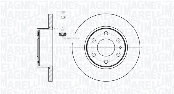 MAGNETI MARELLI Féktárcsa, mind MBD0728_MM