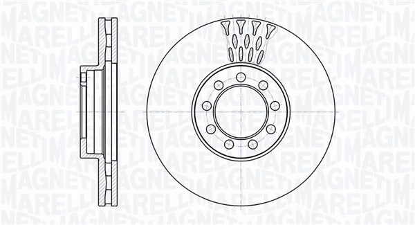 MAGNETI MARELLI Féktárcsa, mind MBD0755_MM