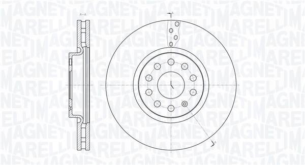 MAGNETI MARELLI MBD0770_MM Féktárcsa, mind