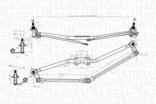 MAGNETI MARELLI Ablaktörlő mechanika 85570170_MM