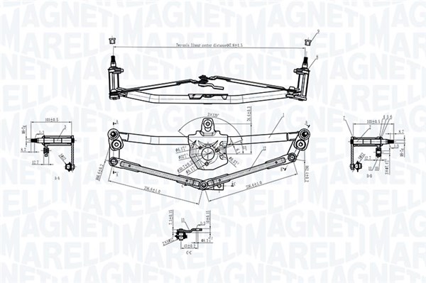 MAGNETI MARELLI Ablaktörlő mechanika 85570190_MM