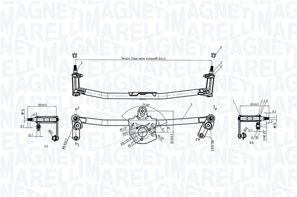 MAGNETI MARELLI Ablaktörlő mechanika 85570191_MM