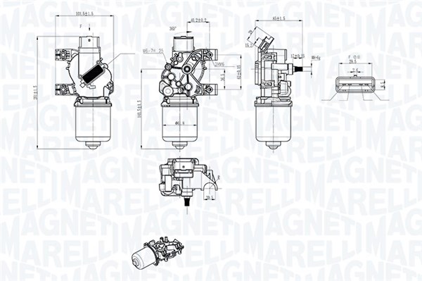 MAGNETI MARELLI Ablaktörlö motor TGE438C_MM