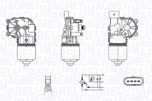 MAGNETI MARELLI Ablaktörlö motor TGE500GM_MM