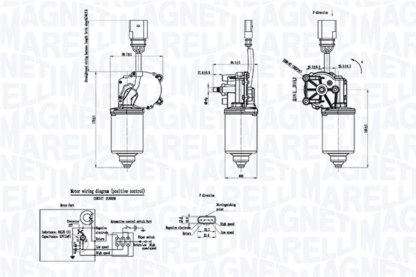 MAGNETI MARELLI Ablaktörlö motor TGE530MM_MM