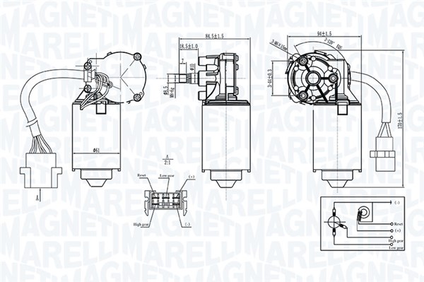 MAGNETI MARELLI Ablaktörlö motor TGE708HM_MM