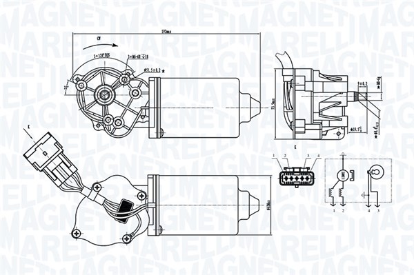 MAGNETI MARELLI Ablaktörlö motor TGE720ZM_MM