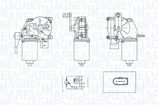 MAGNETI MARELLI Ablaktörlö motor TGE721AM_MM