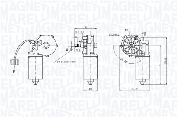 MAGNETI MARELLI Ablaktörlö motor TGE731MM_MM