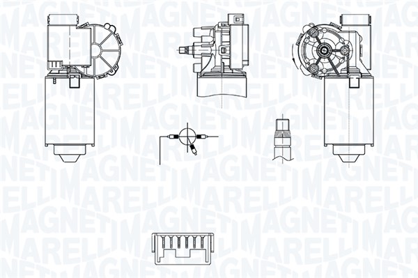 MAGNETI MARELLI Ablaktörlö motor TGE742AM_MM