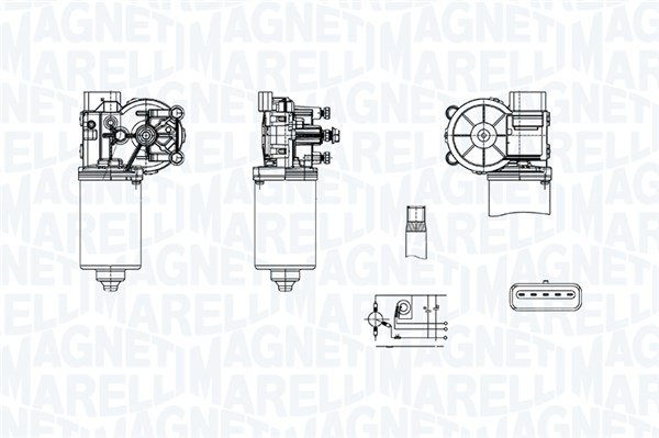 MAGNETI MARELLI Ablaktörlö motor TGE745DM_MM