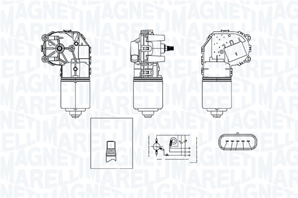 MAGNETI MARELLI Ablaktörlö motor TGE756QM_MM