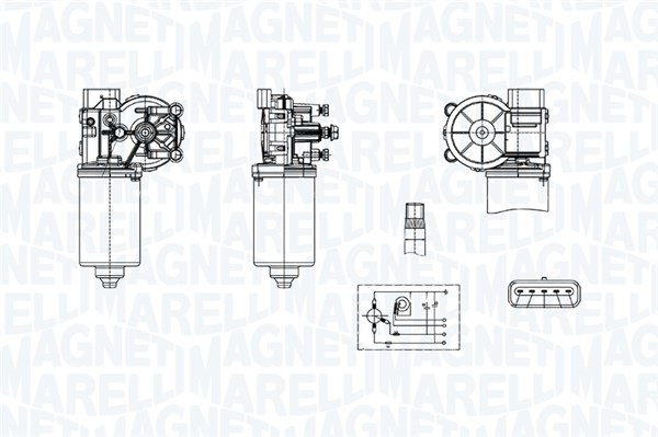 MAGNETI MARELLI Ablaktörlö motor TGE764AM_MM