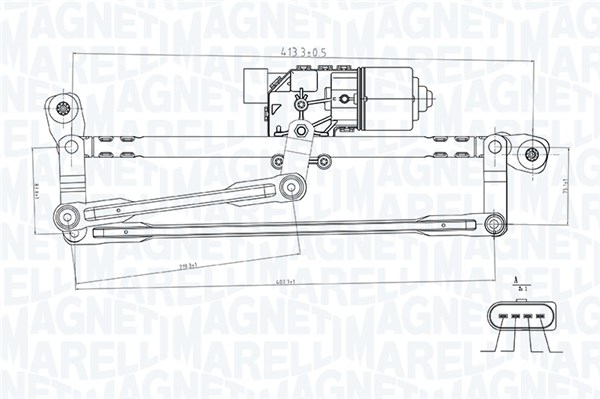 MAGNETI MARELLI Ablaktörlő mechanika TGEC737RM_MM