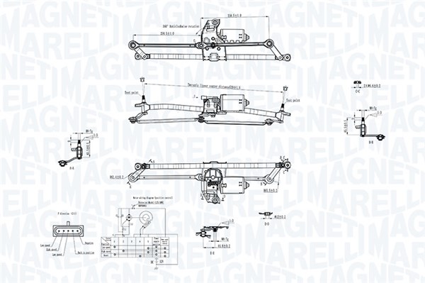 MAGNETI MARELLI Ablaktörlő mechanika TGEC763PM_MM