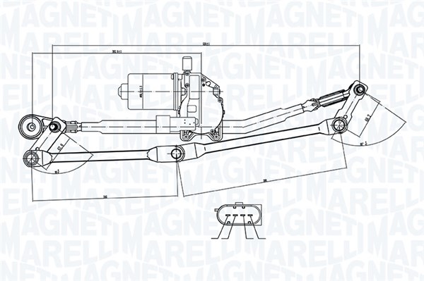 MAGNETI MARELLI Ablaktörlő mechanika TGEC765RM_MM