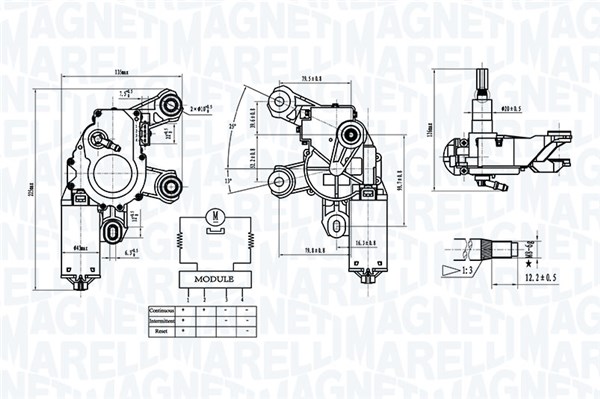 MAGNETI MARELLI Ablaktörlö motor TGL723CM_MM