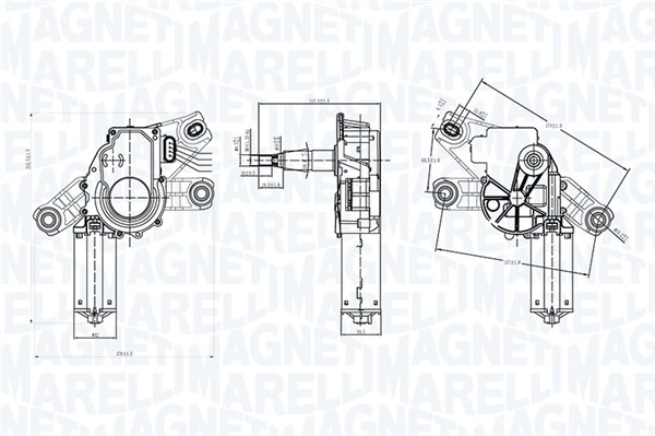 MAGNETI MARELLI Ablaktörlö motor TGL724DM_MM