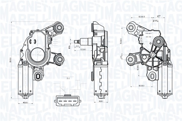 MAGNETI MARELLI Ablaktörlö motor TGL726FM_MM