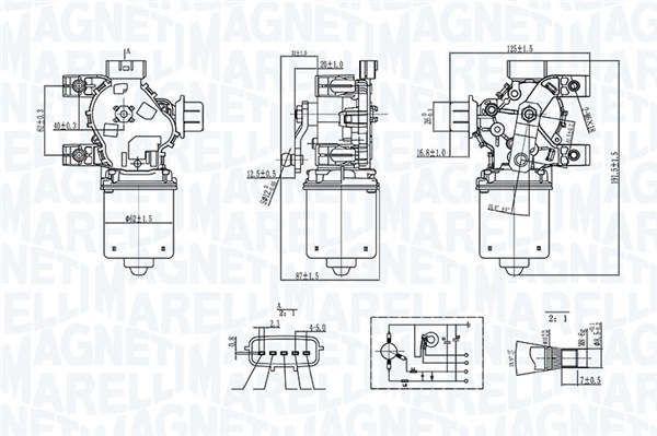 MAGNETI MARELLI Ablaktörlö motor TGL728HM_MM