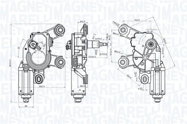 MAGNETI MARELLI Ablaktörlö motor TGL730LM_MM