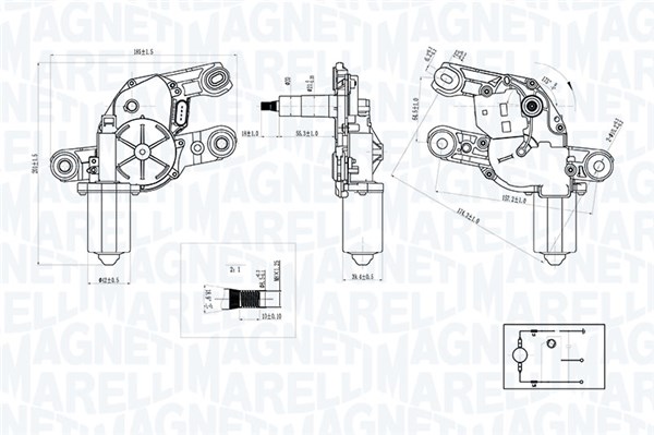 MAGNETI MARELLI Ablaktörlö motor TGL733NM_MM