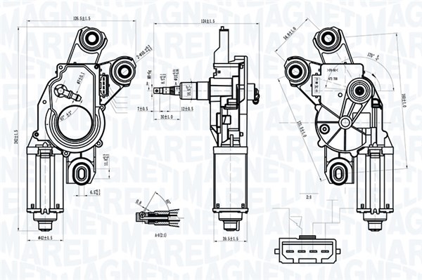 MAGNETI MARELLI Ablaktörlö motor TGL736QM_MM