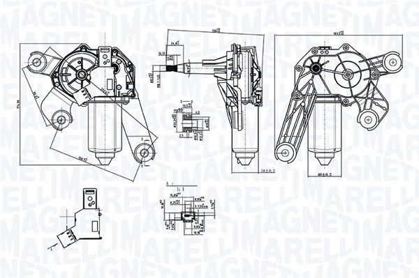 MAGNETI MARELLI Ablaktörlö motor TGL741VM_MM