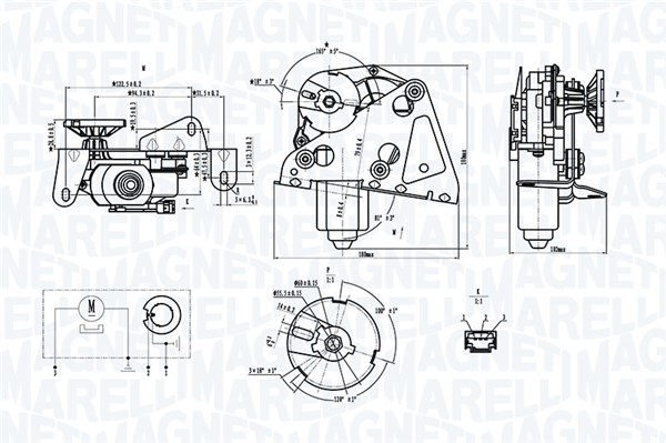 MAGNETI MARELLI Ablaktörlö motor TGL745CM_MM