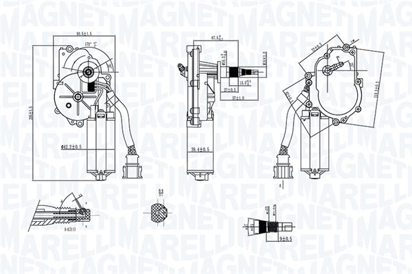 MAGNETI MARELLI Ablaktörlö motor TGL747EM_MM