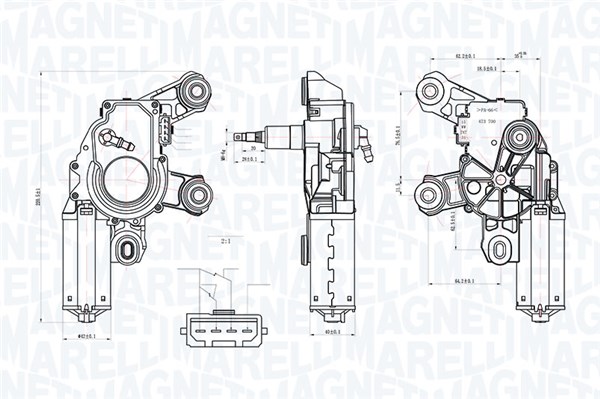 MAGNETI MARELLI Ablaktörlö motor TGL750HM_MM