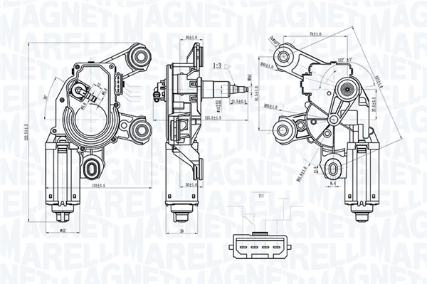 MAGNETI MARELLI Ablaktörlö motor TGL753HM_MM