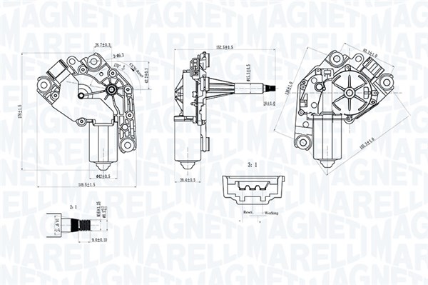 MAGNETI MARELLI Ablaktörlö motor TGL755LM_MM